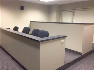 Three tiers of seating for viewing